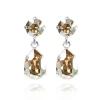 Örhängen Mini Drop Golden Shadow (Rhodium)>Caroline Svedbom Outlet