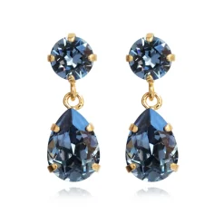 Örhängen Mini Drop Denim Blue (Guld)>Caroline Svedbom