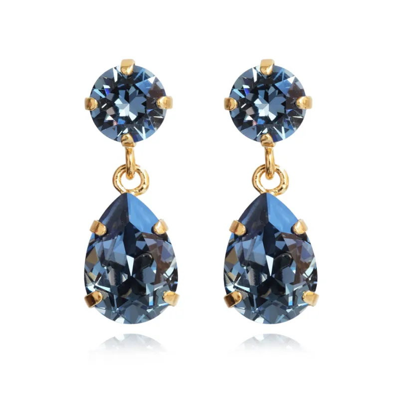 Örhängen Mini Drop Denim Blue (Guld)>Caroline Svedbom
