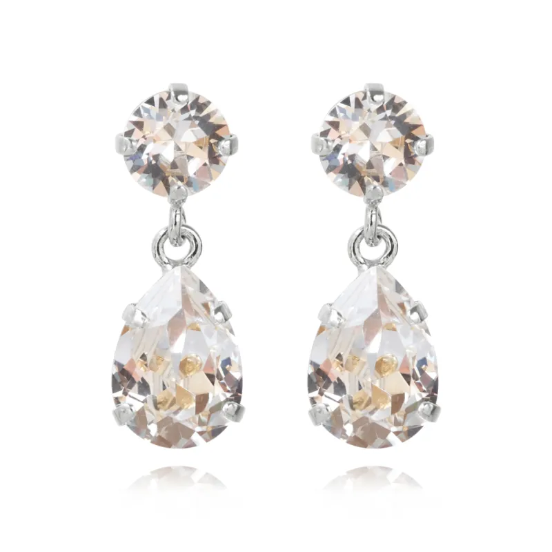 Örhängen Mini Drop Crystal (Rhodium)>Caroline Svedbom Clearance