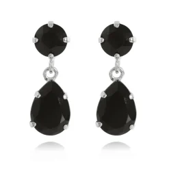 Örhängen Mini Drop Jet (Rhodium)>Caroline Svedbom Online