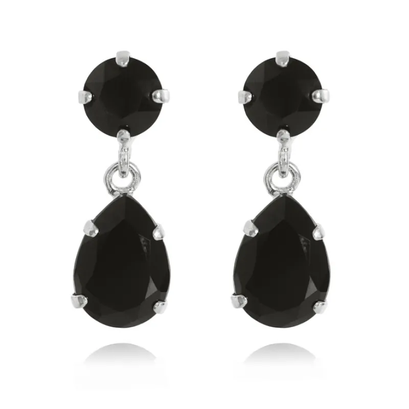 Örhängen Mini Drop Jet (Rhodium)>Caroline Svedbom Online