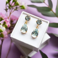 Örhängen Mini Drop Light Azure (Guld)>Caroline Svedbom Hot