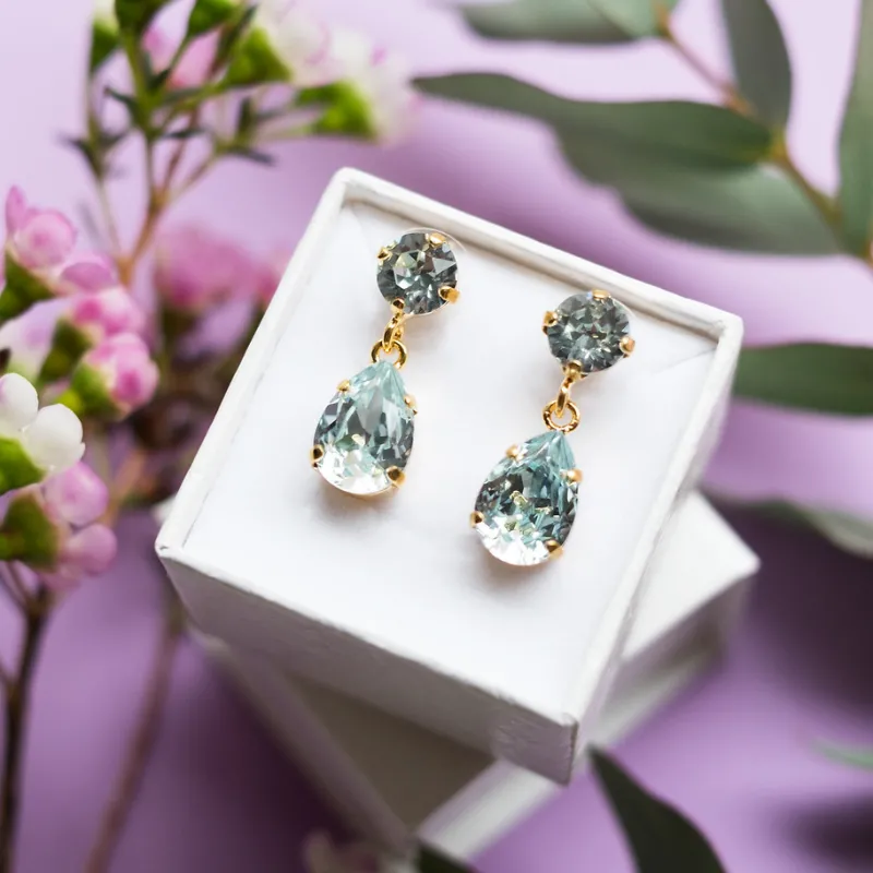 Örhängen Mini Drop Light Azure (Guld)>Caroline Svedbom Hot