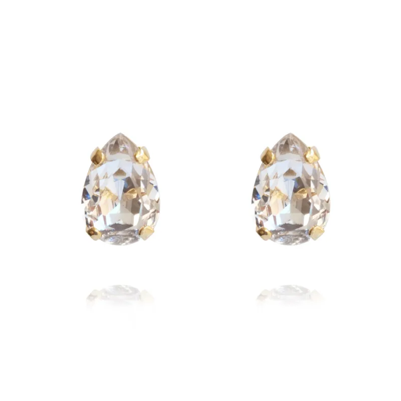 Örhängen Petite Drop Stud Crystal (Guld)>Caroline Svedbom Sale