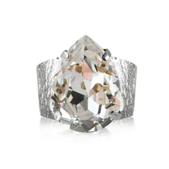 Ring Classic Drop Crystal (Rhodium)>Caroline Svedbom New
