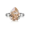 Ring Mini Drop Silk (Rhodium)>Caroline Svedbom