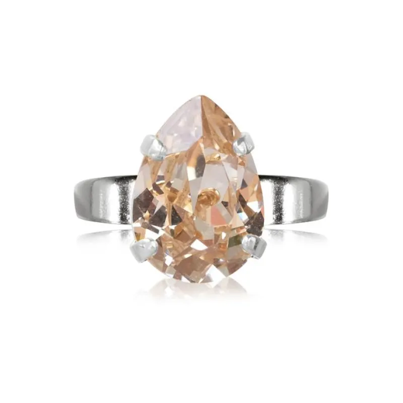 Ring Mini Drop Silk (Rhodium)>Caroline Svedbom