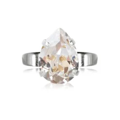 Ring Mini Drop Crystal (Rhodium)>Caroline Svedbom Sale