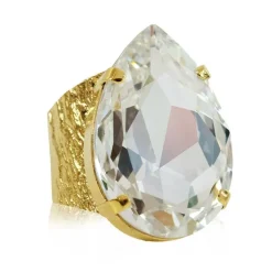 Ring Perfect Drop Crystal (Guld)>Caroline Svedbom New