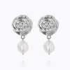Rosita Pearl Örhängen / Pearl (Rhodium)>Caroline Svedbom Clearance
