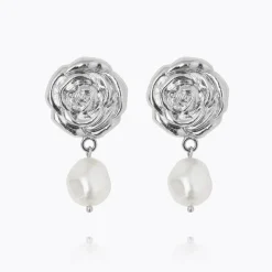Rosita Pearl Örhängen / Pearl (Rhodium)>Caroline Svedbom Clearance