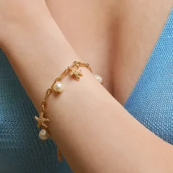 Caroline Svedbom Sea Star Kedja Armband / Pearl (Guld)>Caroline Svedbom Armband Discount