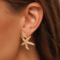Sea Star Twin Örhängen (Guld)>Caroline Svedbom New