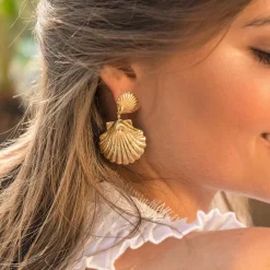 Shell Mermaid Örhängen Guld>Caroline Svedbom Sale