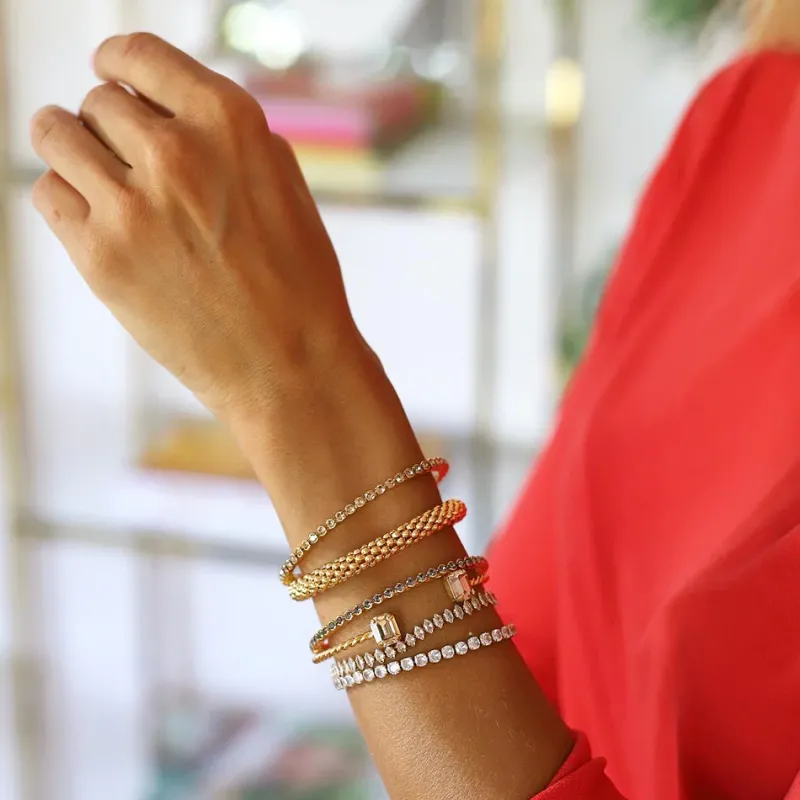 Caroline Svedbom Siri Bangle Armband / Crystal (Guld)>Caroline Svedbom Armband Clearance