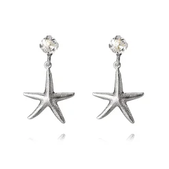 Starfish Örhängen Rhodium Crystal>Caroline Svedbom Hot