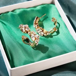 Stella Örhängen / Crystal (Rhodium)><noscript><img width=