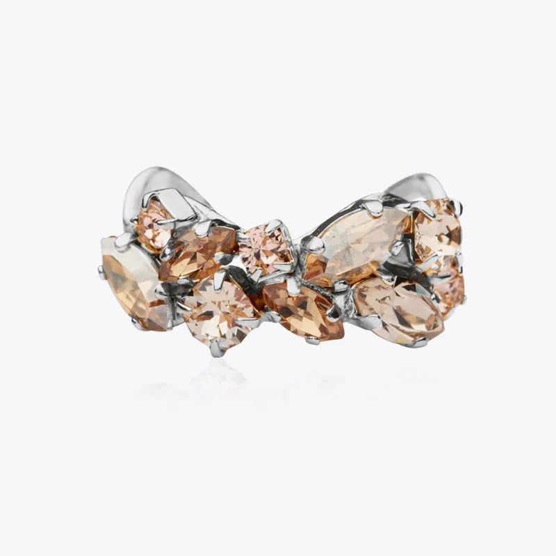 Stella Ring / Silk Combo (Rhodium)>Caroline Svedbom Hot