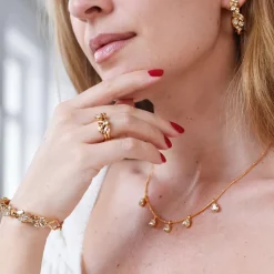 Stella Ring / Silk Combo (Rhodium)>Caroline Svedbom Hot