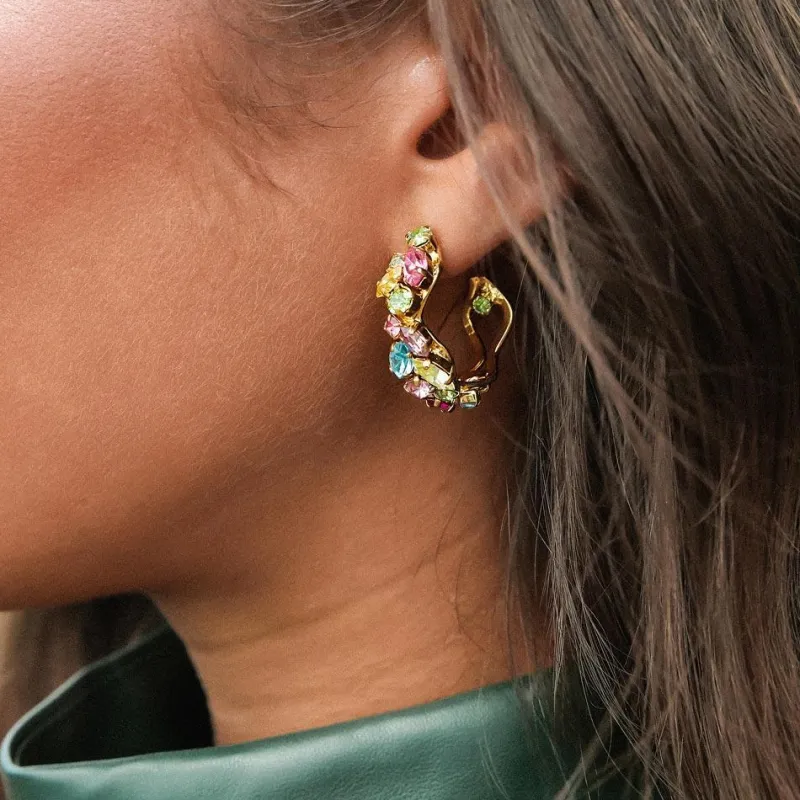 Stella Örhängen / Rainbow Combo (Rhodium)>Caroline Svedbom Hot