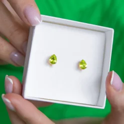 Superpetite Drop Örhängen / Citrus Green (Rhodium)><noscript><img width=