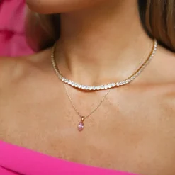 Zara Halsband / Crystal (Rhodium)><noscript><img width=