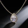 Celine Estelle Droppformat Guldhalsband med 18K förgyllning och CZ 40+5 cm>KAMPANJ Sale