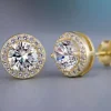 Guld Studs 18K förgyllning med CZ – CEEG096>Celine Estelle Sale