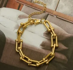 Guldarmband med 18K förgyllning 16+4 cm>Celine Estelle Outlet
