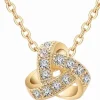 Celine Estelle Knut Guldhalsband med 18K förgyllning och CZ 40+5 cm>KAMPANJ Hot