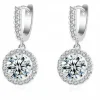 Celine Estelle Runda hängade Silverörhängen med cubic zirconia>KAMPANJ Outlet