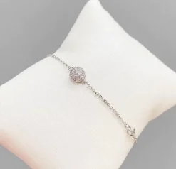Silverarmband med rund CZ stenar – Reglerbart>Celine Estelle Clearance
