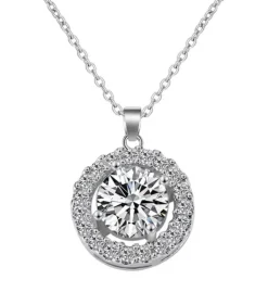 Silverhalsband med cubic zirconia och CZ 40+5 cm>Celine Estelle