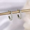 Silverörhängen med Vitguld och cubic zirconia stenar>Celine Estelle Outlet