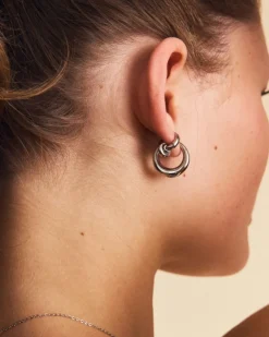 Affinity Furo Hoops L Örhängen Stål>Edblad Clearance