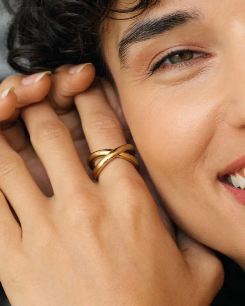 Alexa Ring L – Guld>Edblad Sale