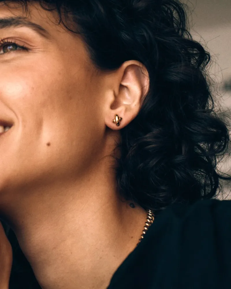 Alexa Studs S – Guld>Edblad Sale