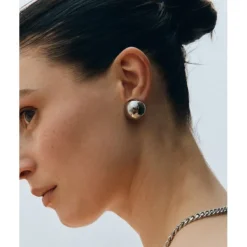 Bead Stud Örhängen Stål>Edblad Outlet