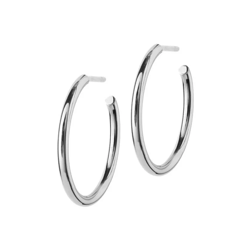 Hoops Örhängen Stål Medium (105861)>Edblad