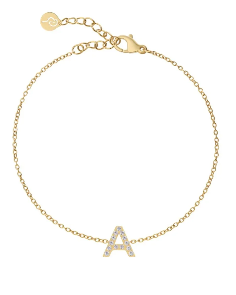 Edblad Letter Sparkle A-Ö – Guld>Armband Best