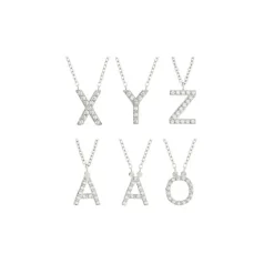 Letter Halsband A-Ö Stål><noscript><img width=