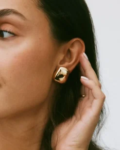 Mira Studs L Örhängen Guld><noscript><img width=