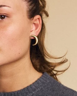 New Moon Studs L Guld 127562>Edblad Hot