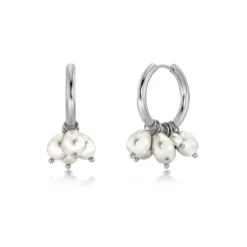 Pearl Signet Hoops Örhängen Stål>Edblad Best