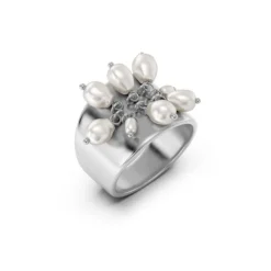Pearl Signet Ring Stål>Edblad Online