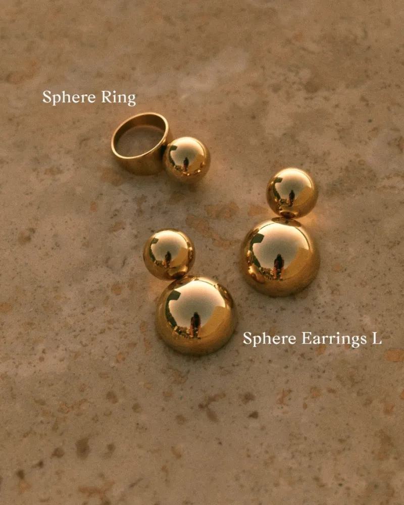 Sphere Ring – Guld>Edblad