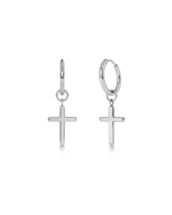 Spirit Cross Hoops – Stål>Edblad Discount