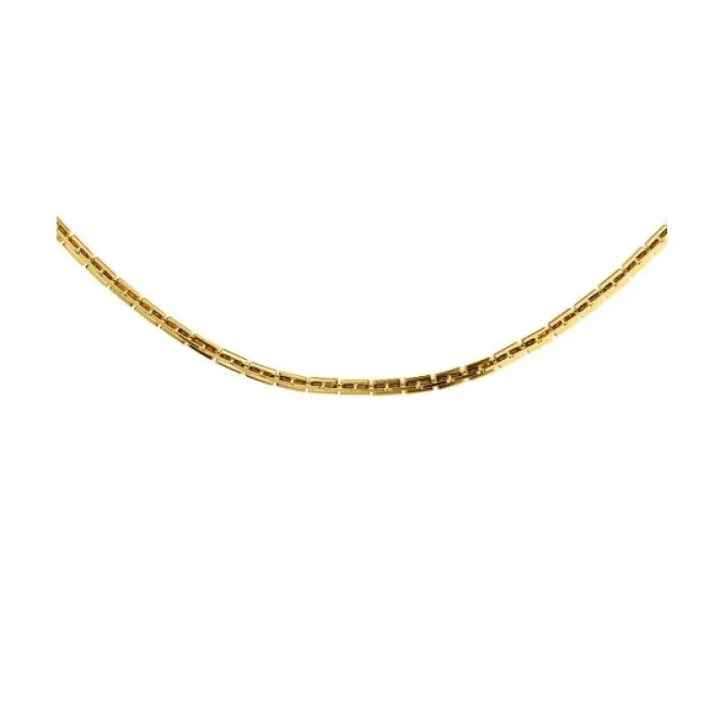 Square Link Halsband Guld>Edblad