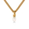 Swivel Halsband Pearl L – Guld>Edblad Best